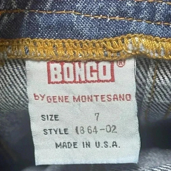 Women's Vintage 80's Gene Montesano Bongo Blue Denim Jean Pencil Skirt Sz 7 VTG - Picture 4 of 7